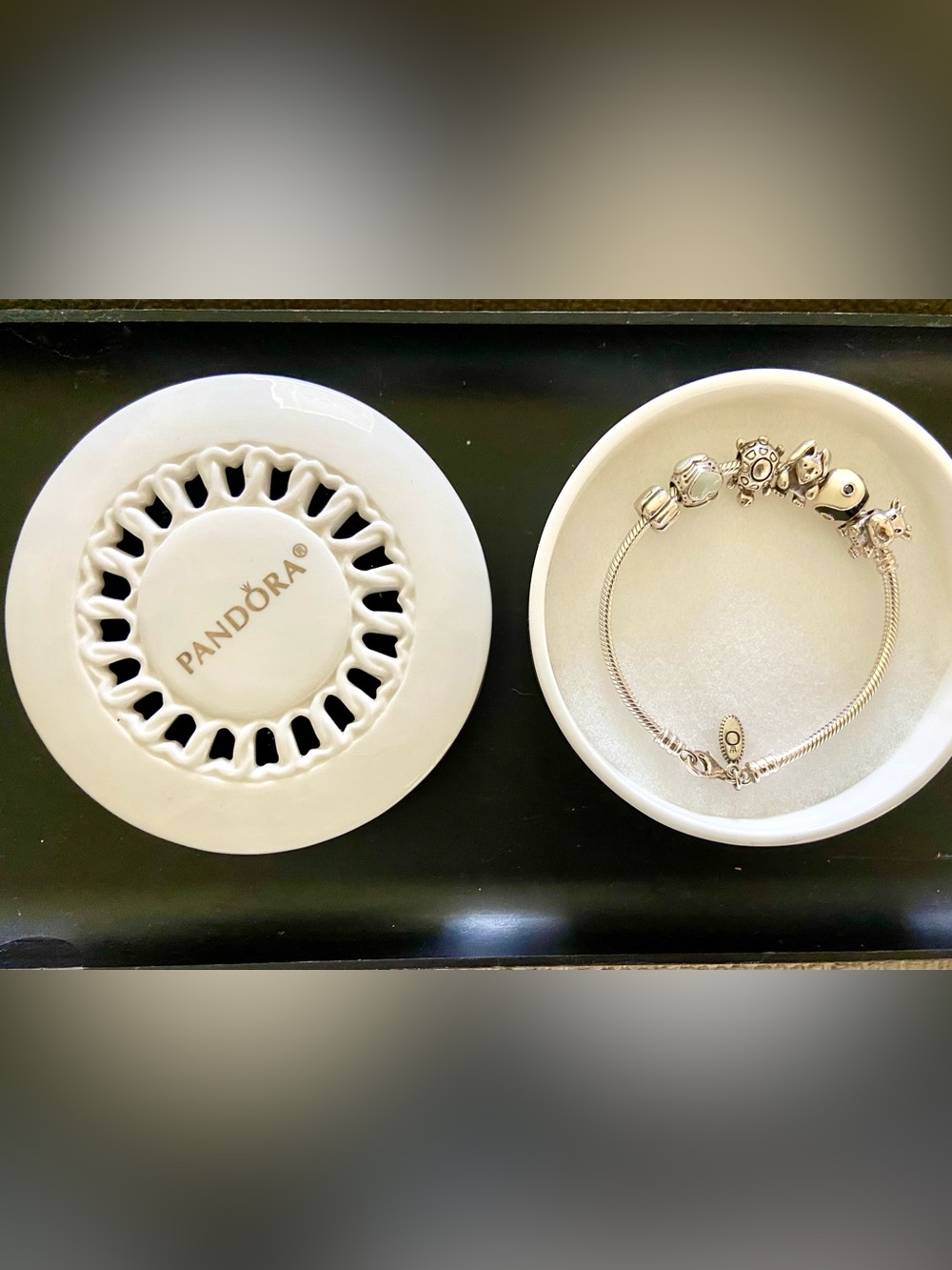 Pandora Silver Bracelet with Mixed Silver Charms